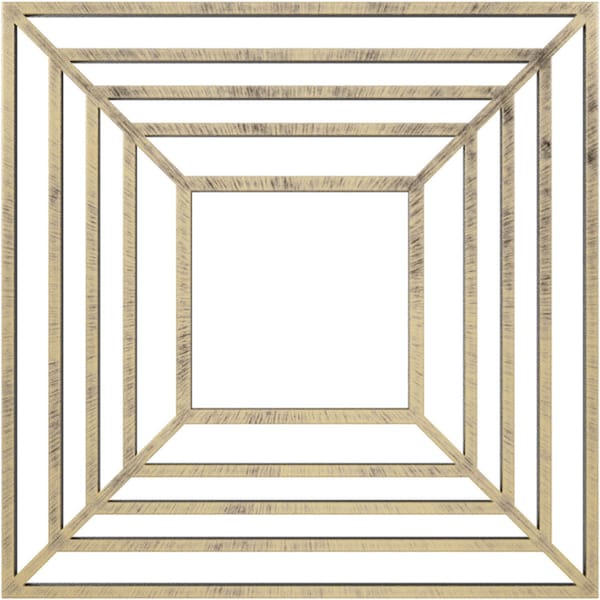Ekena Millwork Raven Architectural Grde PVC Pierced Ceiling Medallion, Antiqued Pale Gold, 20"OD x 7 3/8"ID x 1/2"P CMPP20X20RAAPG - main